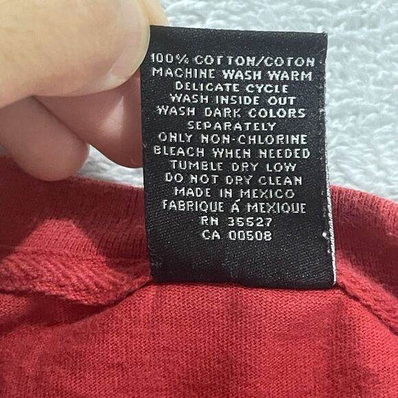 Vintage Marithe +‎ Francois Girbaud Crewneck Spellout T-Shirt Tee Men's 2XL Red - Picture 4 of 7